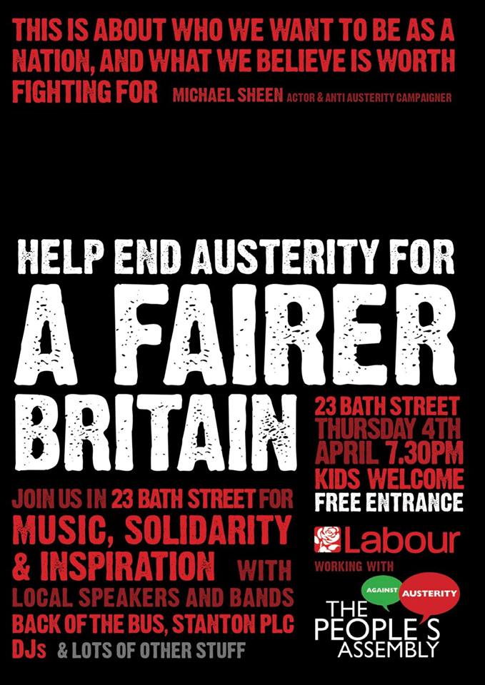 ❗️TOMORROW❗️ A FREE ENTRY anti-austerity event from @FromeLabour #Frome #Labour