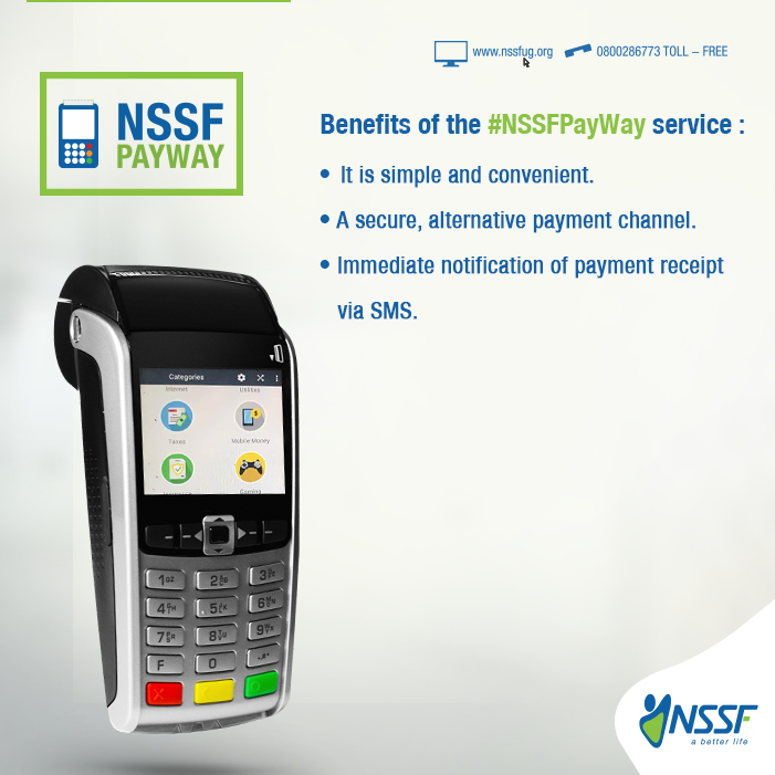 nssfug's tweet photo. Why should you consider using the #NSSFPayWay service to make your voluntary contributions? https://t.co/KBi6uQKpq2