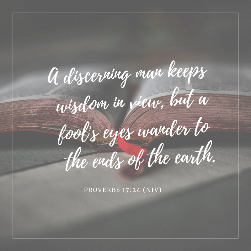 pointvictorynb's tweet photo. Keep wisdom in view!

"A discerning man keeps wisdom in view, but a fool's eyes wander to the ends of the earth."
Proverbs 17:24 (NIV) https://t.co/4PIU5jN9Rl