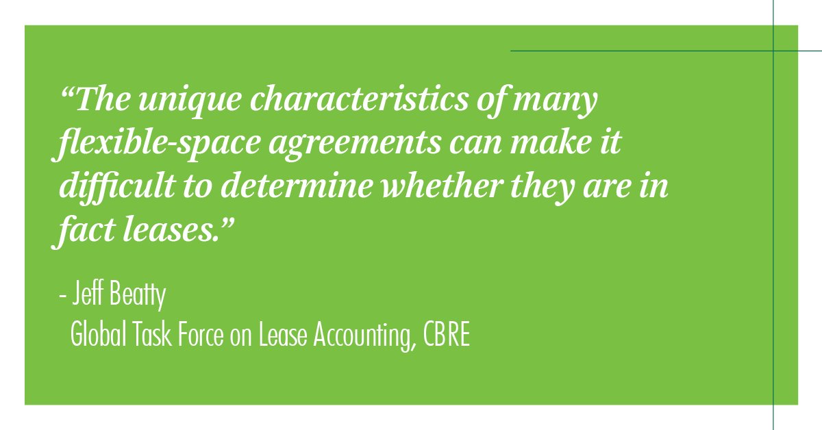 CBRE's tweet photo. With the exponential growth in flexible workplace solutions, are the new lease accounting standards a driving factor? Read more: https://t.co/m7iRm80p87 #AgileRE @EY_US @EYnews https://t.co/GXtx0KC4nC