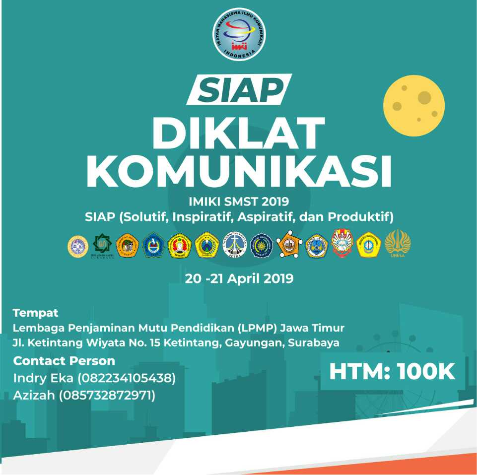 Halo Commers 👋🏻

Buat kalian yang sudah nunggu kapan "DIKOM IMIKI SMST" diadakan lagi, kuyy cek gambar ini dan buruan daftar ya 😇😇

Salam komunikasi 👋
#imikismst
#dikomsmst
#diklatkomunikasi