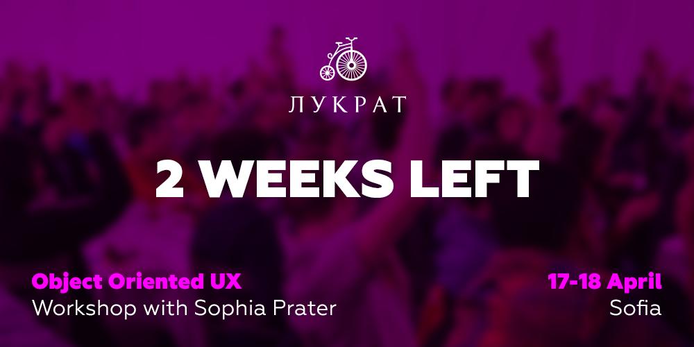 Lucrat's tweet photo. 🔥Don't miss the chance to learn the best practices from Sophia Prater and hers #OOUX methodologies!
BUY TICKET:👇
https://t.co/KZejaeW9QH

@sophiavux #lucratbulgaria #uxexperts #UXlab #usability #objectoriented #ux #userexperience #uxdesign #appdesign https://t.co/o1M0TO8LSz