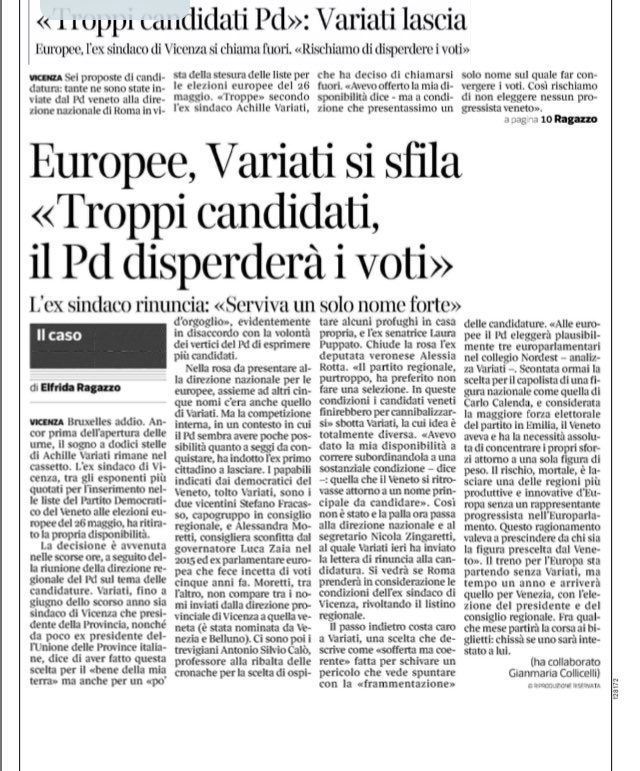 CarloCalenda's tweet photo. Con il massimo rispetto per le scelte personali e per quelle del ⁦@pdnetwork⁩ Veneto, spero che Variati ci ripensi. Avremmo fatto un buon lavoro insieme. Abbiamo bisogno di amministratori capaci che si mettano in gioco alle europee. https://t.co/8bs6j8idMT