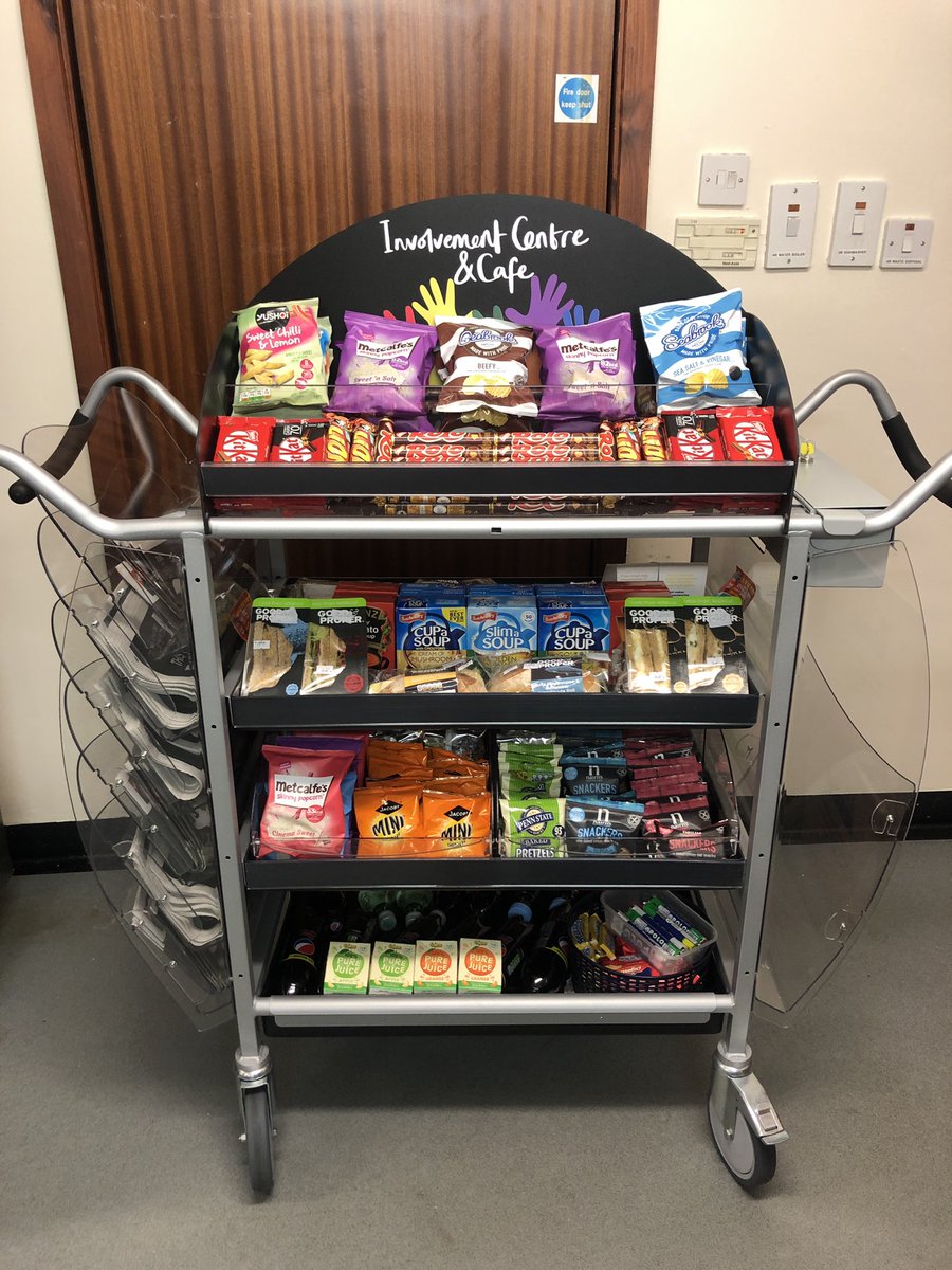 We’re also welcoming our new purpose built trolley for our on-ward service! Featuring our brand new logo! Jackie &amp; Joy can’t wait to start using it! <a href="/LPTnhs/">Leicestershire Partnership NHS Trust</a> <a href="/elliepratt_/">elly 🥞 (she/her)</a>