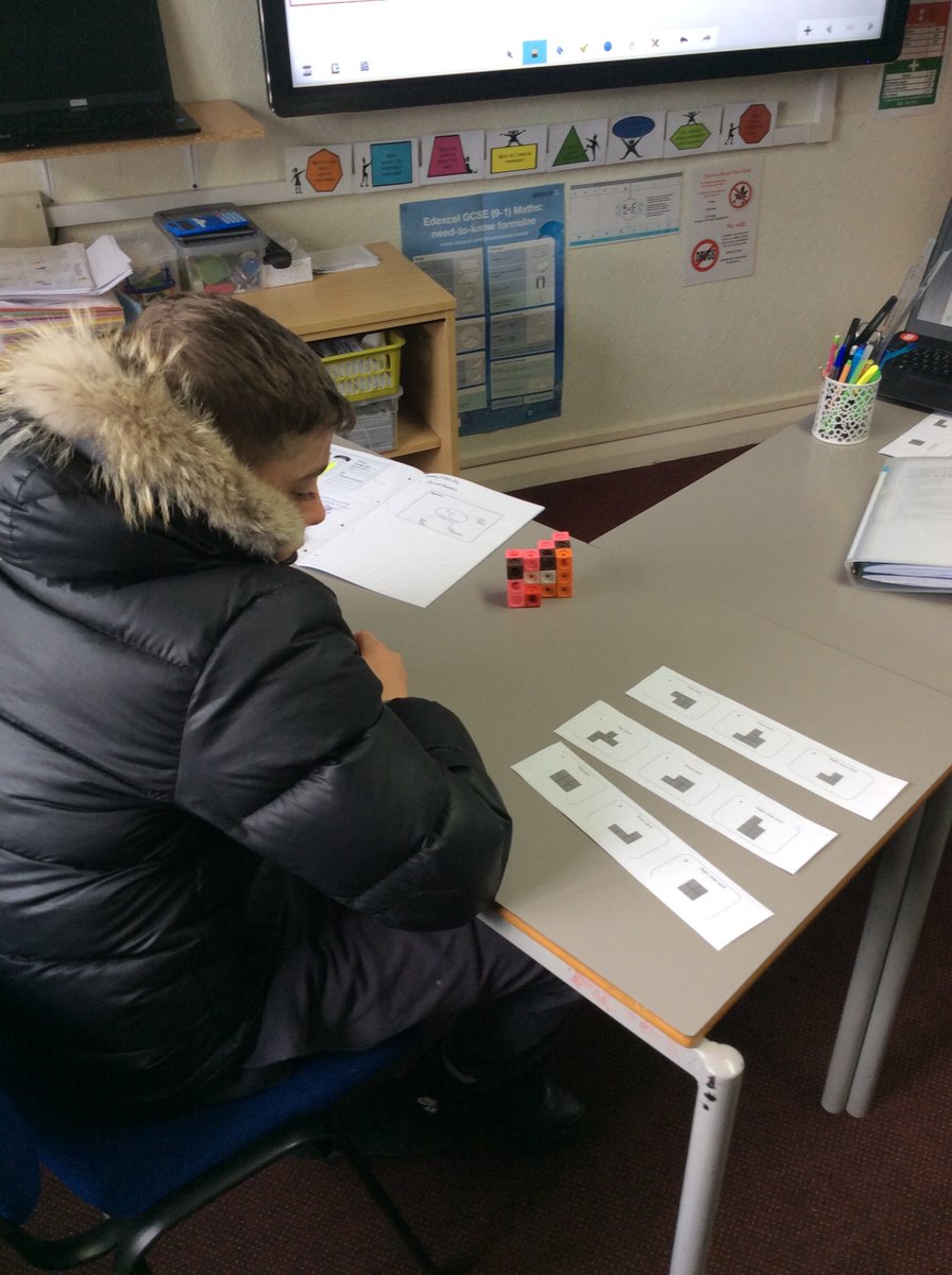 css_essex's tweet image. This week, students at Hadleigh have been ‘going green’ on topics they found tricky earlier in the term; here we are revising plans and elevations #CSSMaths #CSSHadleigh #ThisisAP