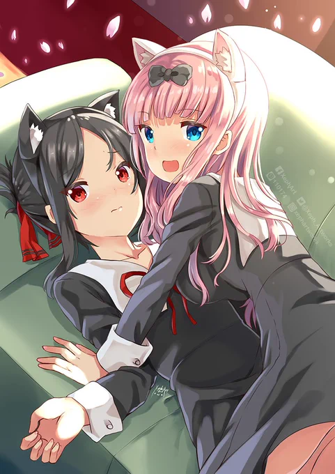 Kaguya and Chika from Kaguya sama - Love is War

You can get the prints online over here!
https://t.co/BeaezQHZ8d

Yes I've just set up my Etsy store! Please kindly help me spread this around!  >.< 