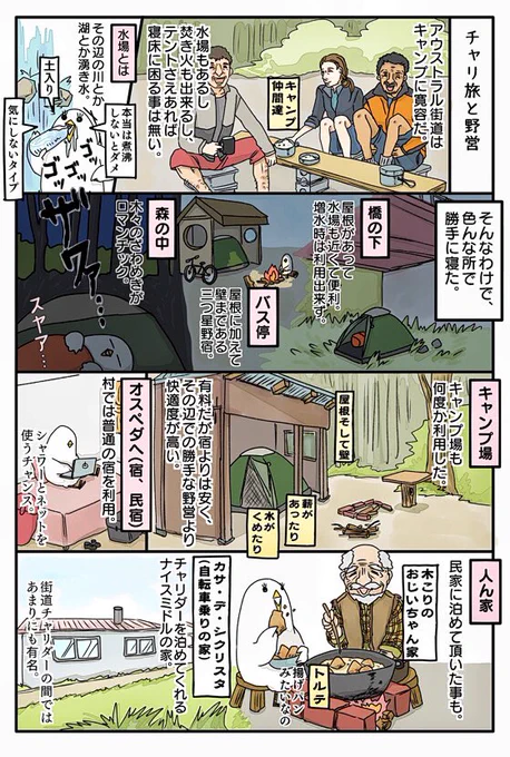 チャリ旅漫画5話の①と②です。 