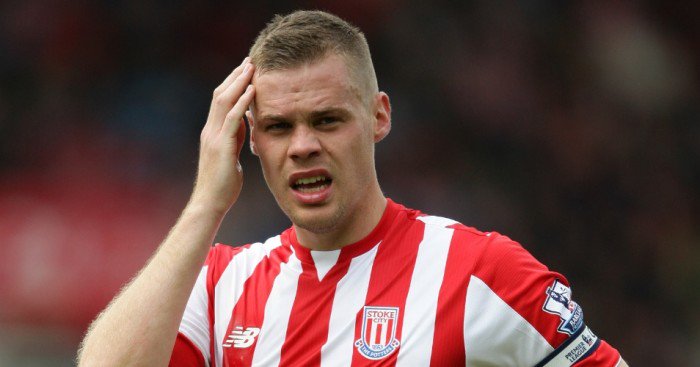 Footballtweet's tweet photo. 🗣 Ryan Shawcross on the greatest moment of his career:

"Stoke City 6-1 Liverpool. We were 5 up at half-time and when we went to the dressing room nobody said a word, we just burst out laughing." 

😂 https://t.co/e71z0Jl8y2