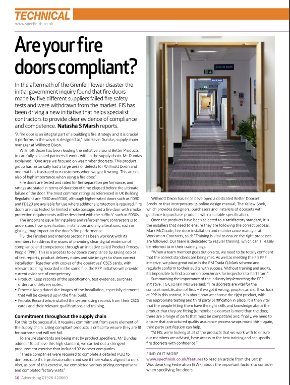 firedoormaster's tweet photo. More recent magazine fame! We were featured in the @fisorg magazine, did you see it?

#protectinglivespreventingloss #worksmartworksafe #firedoormaster #makeitworksmart https://t.co/bKGcxOilKR