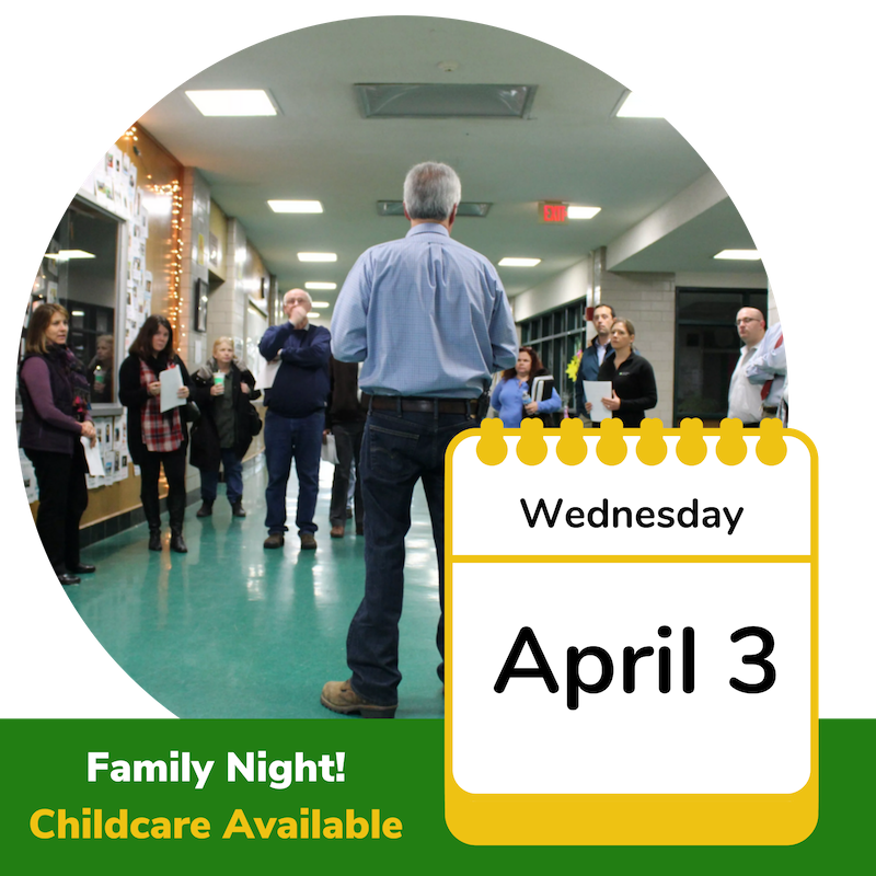 WeArePentucket's tweet photo. Today's tours take off at 6:30 and 7:15 p.m. and offer childcare! Family Night takes place in the cafeteria with childcare, projects and ice cream for children while parents join the tours. 

Sign up for a tour at https://t.co/ggTtWUok2J

#wearepentucket https://t.co/GTuMYpOmhA
