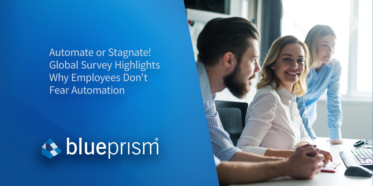 blue_prism's tweet photo. According to 5,000 knowledge workers and business decision makers we surveyed, 76% agree that their organization has been positively impacted by automation. See all of the findings on the impact of #RPA in our new report, Automate or Stagnate: https://t.co/T0u7zKsXnK https://t.co/mVjQHyPTNN