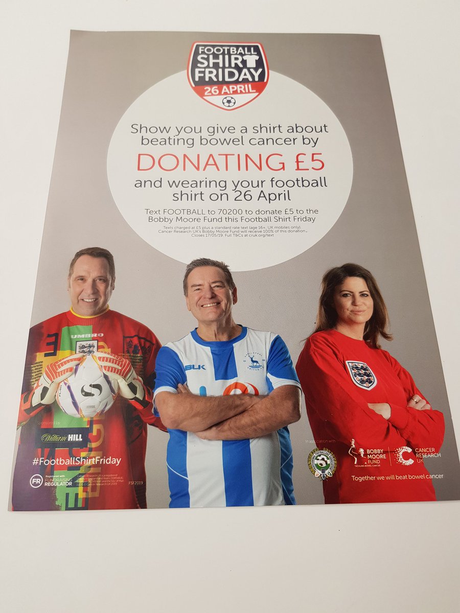 CRUKWindsor's tweet image. #Donate #helprequired #wearfootballshirt #26april @Area24CRUK @CRUKShops @ByardJulie @Michelle_CRUK