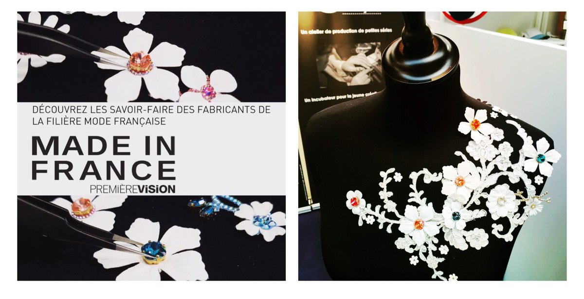 Adelinemoniez's tweet photo. Découvrez le bijou d'exception MARBELLA Paris,fait main en dentelle de Calais, sur le salon Made in France aujourd'hui et demain à Paris @lecarreaudutemple sur le stand A7. Invitée par Jean-Luc François et la lainière de Picardie #marbellaparis #madeinfrance https://t.co/utcLOqEQ4Q