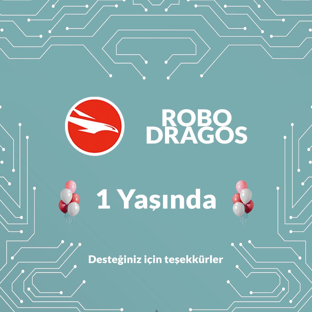 Destekçimiz Şehir Üniversitesi’ne, altın sponsorumuz Promet’e ve anasponsorumuz Turkish Technic’e ve 1. yılımıza eşlik eden herkese teşekkür ediyoruz. #1styearofRoboDragos