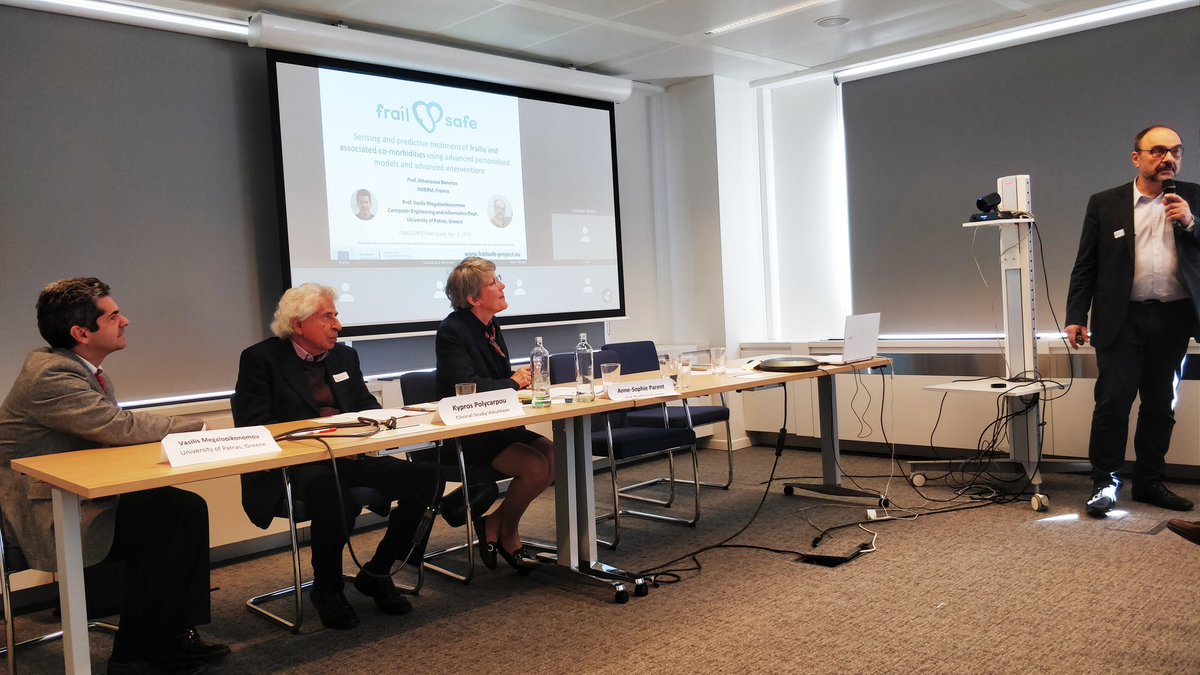 Doctor Benetos says "we're not geriatricians to avoid ageing. We developed #EUFrailSafe to enable ageing people to age well and healthy at home, with dignity and enable them to still do what they want."