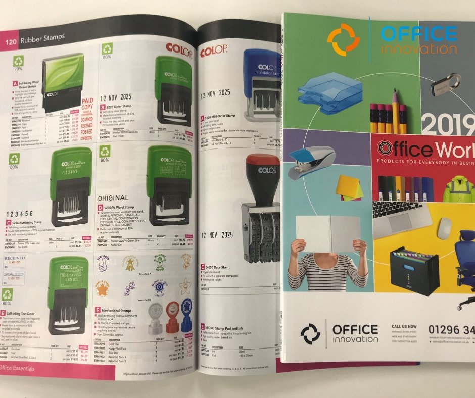 Office_Innov8's tweet photo. If you're used to relying on #OfficeOutlet for your work consumables, let #OfficeWork take the strain. Everything you need for business is in here. Call 01296 340066 or email: sales@officeinnovation.co.uk for your free brochure. https://t.co/k1VRwus1J9