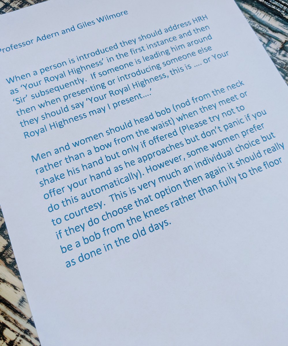 Busy making my individual bow/head bob/curtsey choice <a href="/theoldcourts/">The Old Courts</a> #PrinceCharlesVisit #wiganartsfestival #CTN