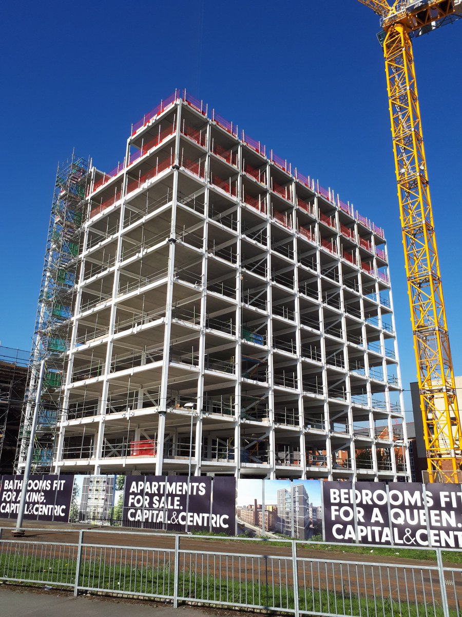 finleysaycliffe's tweet photo. Well the 10th and final floor is up on Project Phoenix! With main contractor #ericwrightconstruction and their client @CapitalCentric #Construction #Manchester https://t.co/O9jycoM9pT