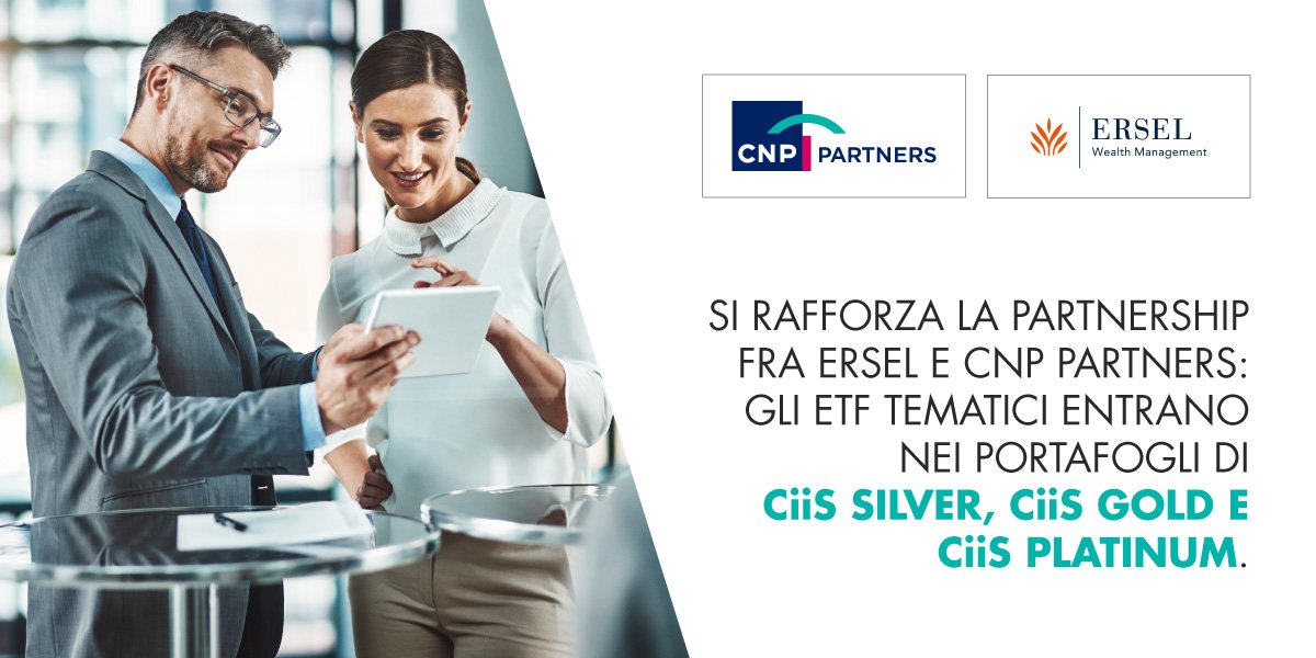Si rafforza la partnership tra <a href="/GruppoErsel/">Ersel Banca Privata</a> e #CNPPartners: gli ETF tematici entrano nelle soluzioni d’investimento assicurative multiramo, consentendo di introdurre un elemento ulteriore di equilibrio e diversificazione nella struttura dei portafogli bit.ly/2KgdFUf