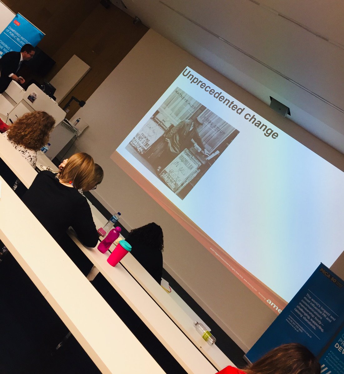 KateHoneyb's tweet photo. Straight into the first breakout session at #MidlandsPRConf. I’ve chosen the talk from AMEC Chairman @Richardbagnall on demonstrating our value in a more complex world. https://t.co/OqLoTgqejB