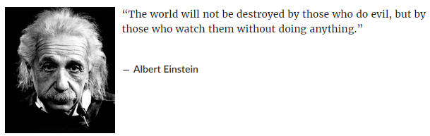 neshast's tweet image. “The world will not be destroyed by those who do evil, but by those who watch them without doing anything.”

― Albert Einstein
#think #usebrain