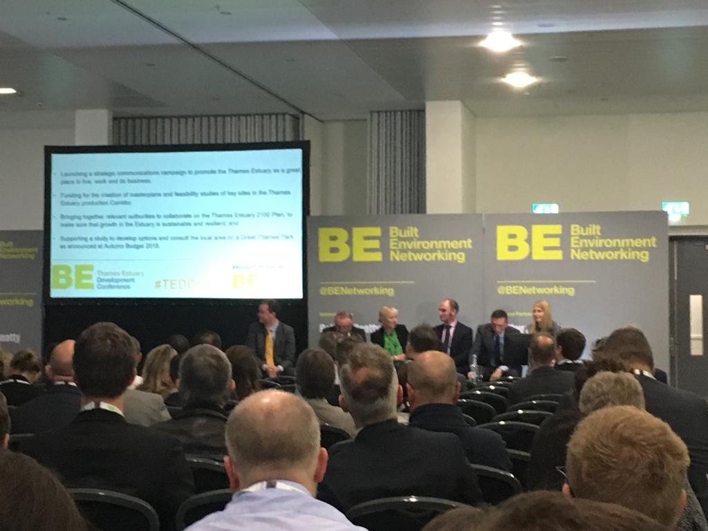 MalcolmHughesUK's tweet photo. Great to be part of the @BENetworking conference on the #ThamesEstuary this morning. Good to have so many people interested in the project #conference #construction #TEDC19 https://t.co/vSvi7DpaFC