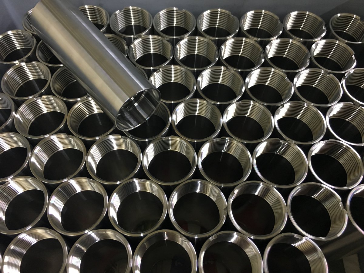 DkwEngineering's tweet photo. Great batch of Stainless Steel Housings turned out on our new Doosan Lynx ready for line side delivery to another happy customer. @MillsCNC #UKmfg #kanban #turnedparts #UKeng #qualityparts #teamwork https://t.co/3BPjSPkYUj