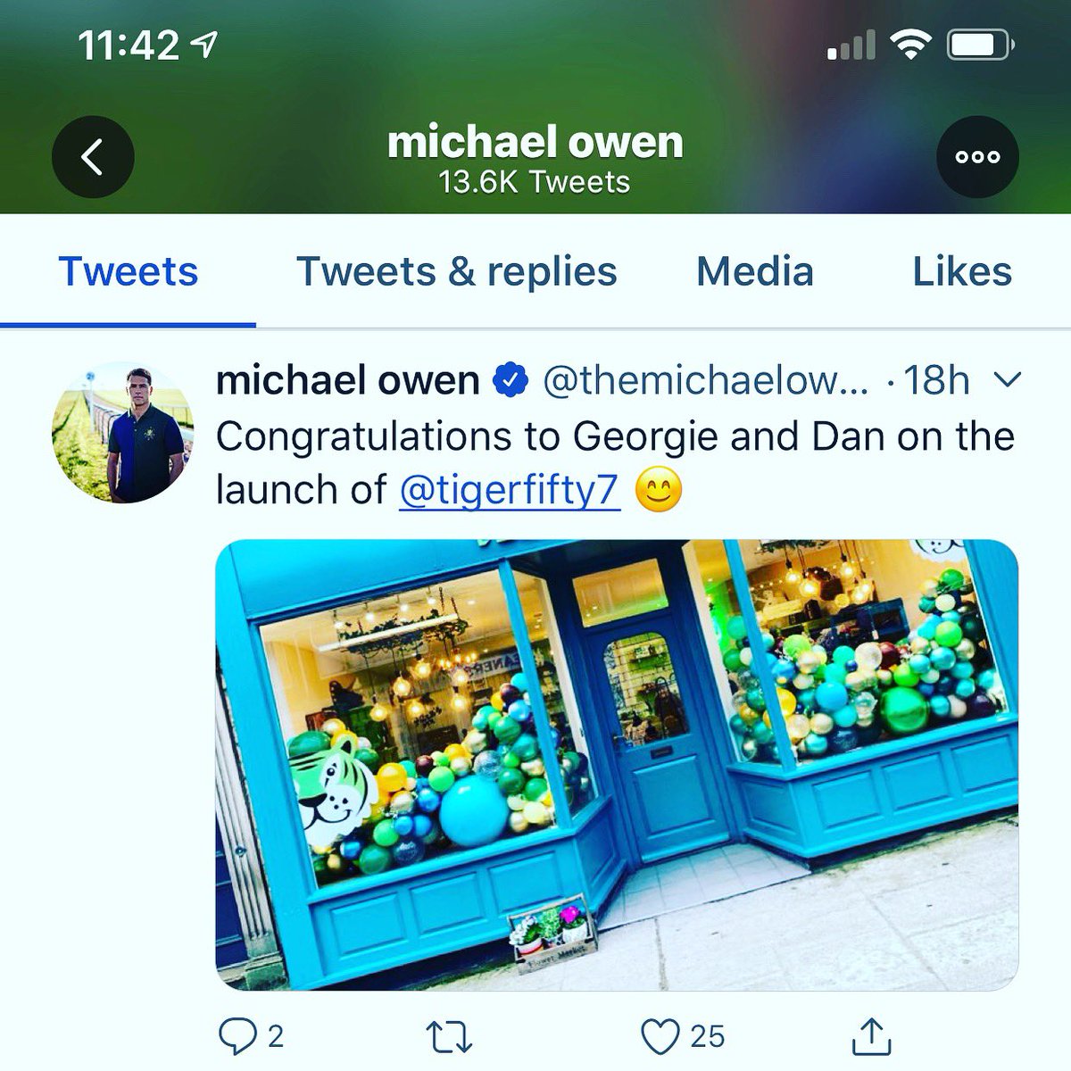tigerfifty7's tweet photo. Thanks @themichaelowen, we’ve sent you a little goody bag for you littlest ... hope she likes ... see you soon! Anna &amp; Georgie x #harrogatemums #betterthanamazon #yorkshiremums #tigerfifty7 #everykindofcool #everyoneshopwithus #michaelowen #shoponline #footballers #beingsocial https://t.co/g67QKEhjf6