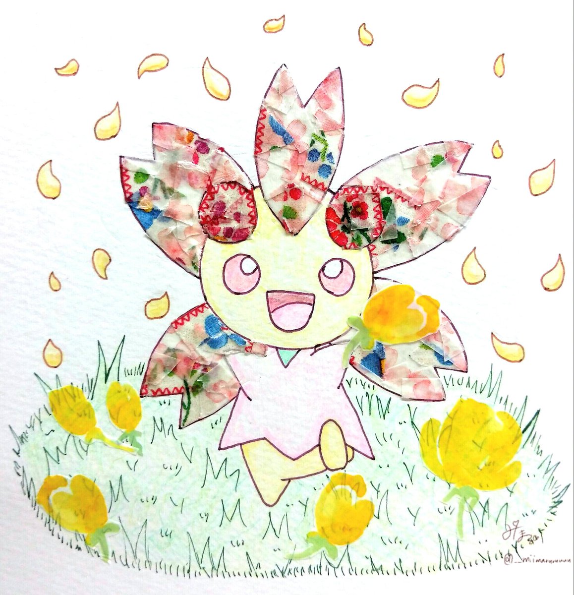ポケモン マステ絵チェリム 春色ポケモン みいまる のイラスト