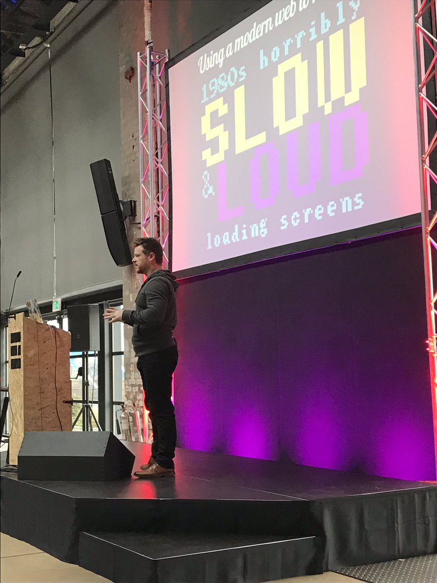 TheHashton's tweet image. Being taken back to the 1980s with @rem on creating that look on modern screens @FrontendNE. Time for some fun

#Frontend #FrontendNE #javascript #webdevelopment #vintage #betamax