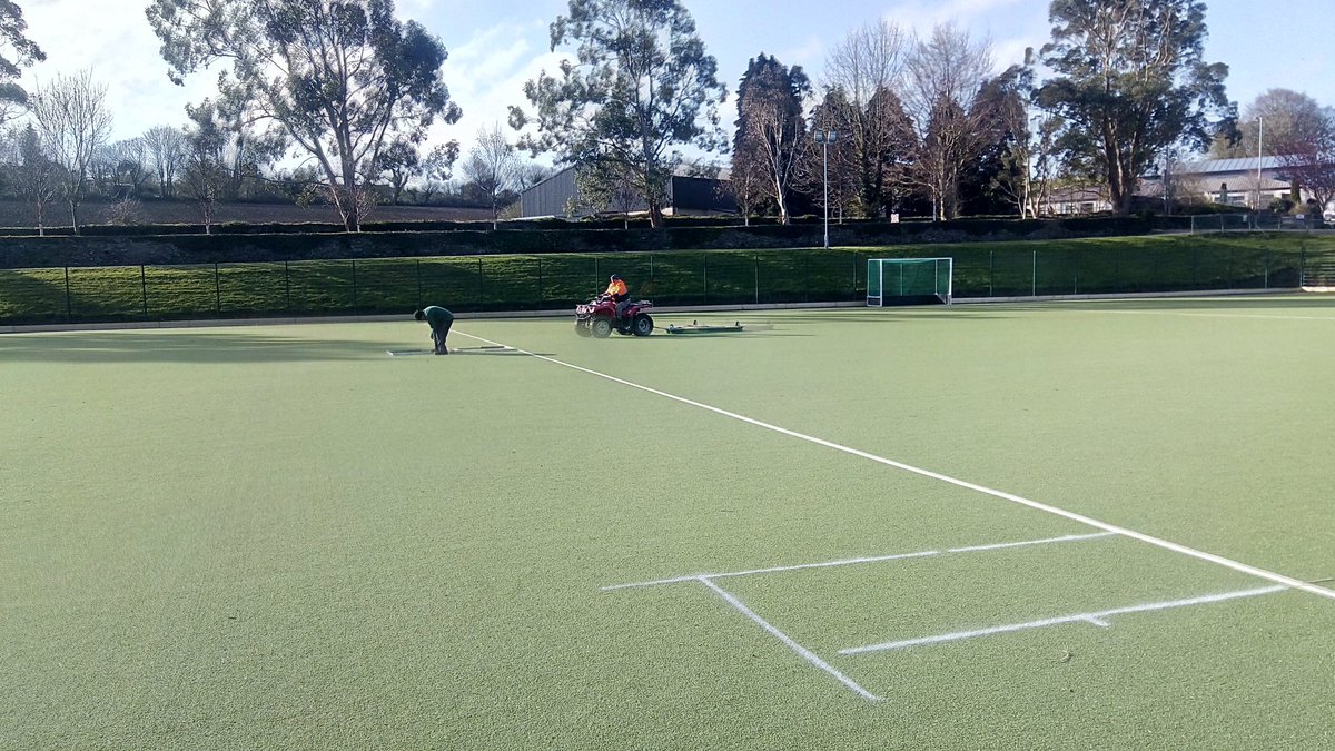 bgs_cricket's tweet photo. Pitch preparation on freezing sunny morning ready for the inaugural Munster Schools 2019 Junior Blitz Bash tomorrow 4th April Bandon Grammar. @RedsYouth @MunsterCricket @bgs_cricket @SextonStCricket @MidletonCollege @cbc_cork @VilliersSchool @bandongrammar #munsterschoolscricket https://t.co/2OfdHNKqND