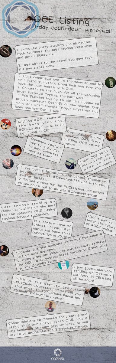 OceanexOfficial's tweet photo. Thanks for all the best wishes shared with us during the #OCEListing Countdown event! It's our honor to have a such supportive community! Congratulations to all the winners! https://t.co/TODFaGiMtk