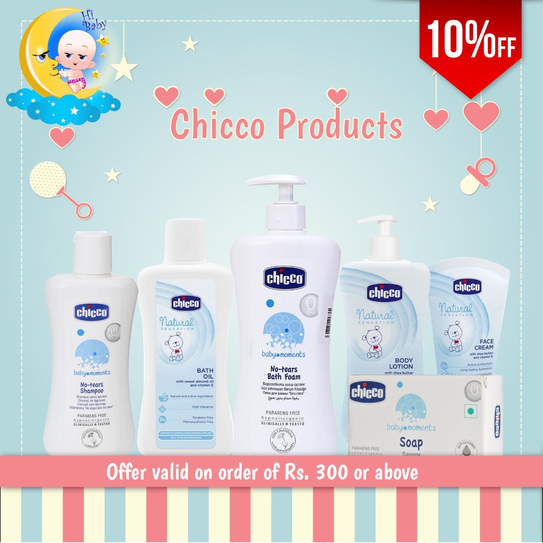 hibabyindia's tweet photo. Get 10% Off on Every Purchase above Rs. 300 Only Chicco Baby Care Products https://t.co/Wx1gAw8fMe