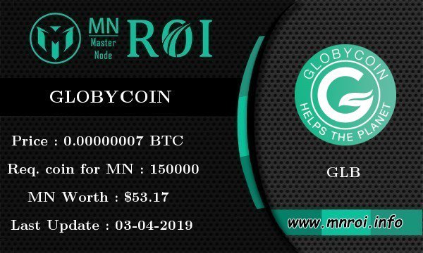 We are happy to announce that #globycoin is listed on <a href="/mnroi_info/">mnroi.info</a> ,another step to reach the moon! #philanthropy #Masternodes #passiveincome