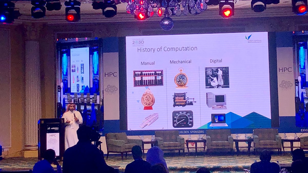 RimanAlangari's tweet photo. Attractive talk about #QuantumComputing given by Dr. Ibrahim Almossallam @csibrahim at #Saudi_HPC_AI 2019 #HPCSaudi #HPC #AI https://t.co/hyE2CdrLJO