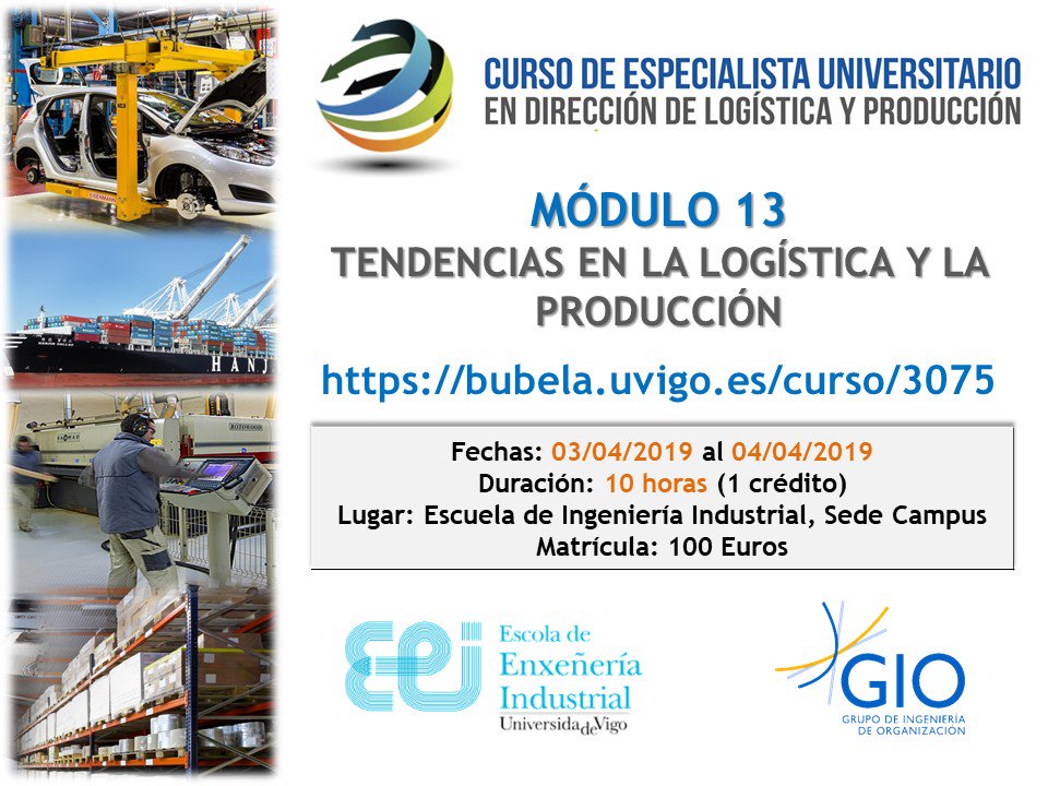 🕺🕺¡Abierto plazo de inscripción al Módulo 13 "Tendencias en la logística y la producción" hasta el próximo 30/04/2019 vía <a href="/uvigoBubela/">Bubela</a> !
Más info: direccionlogisticayproduccion.com/programa/modul…