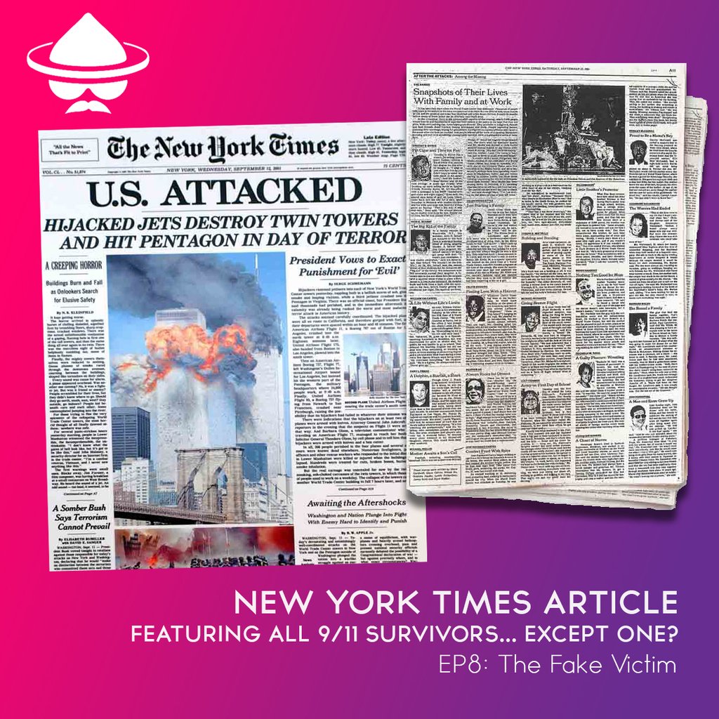 connedcast's tweet photo. Ep8: The Fake Victim
⁣
The New York Times ran a feature seemingly profiling all the survivors of 9/11... however one appeared to be missing. Where was Tania Head? ⁣
⁣
#conned #podcast #liar #911 #victim
⁣
https://t.co/KR4OmDAY7l https://t.co/zcmQJPa11Q