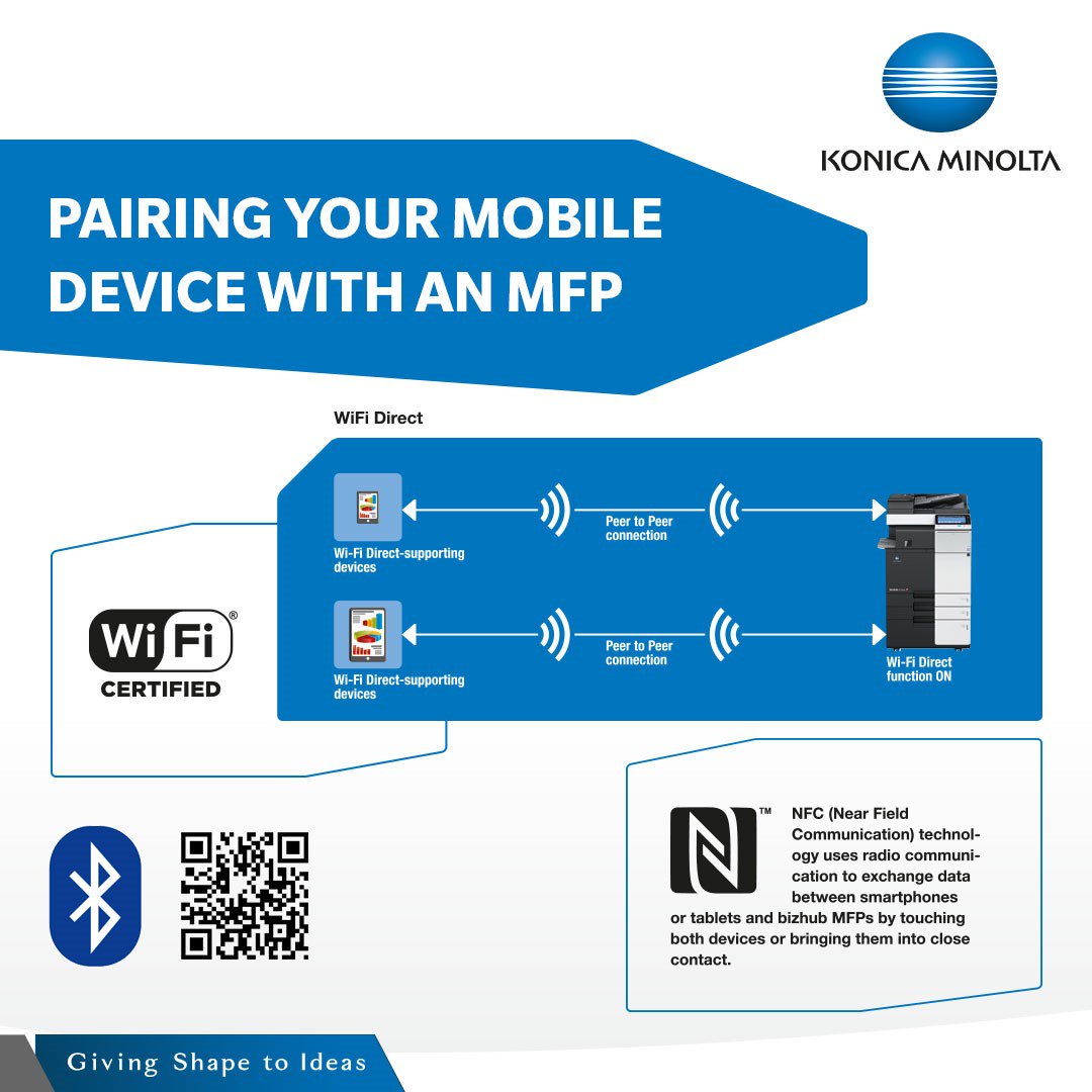 konica minolta bluetooth printing