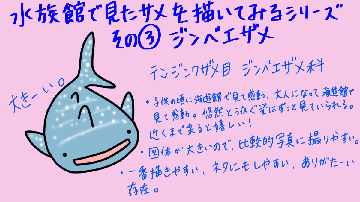 けいこっとん ゆるサメイラスト En Twitter 水族館で見たサメを描いてみるシリーズその ジンベエザメ 一番描きやすいのが ジンベエザメです サメを描くさくらなったと思います あぁ また海遊館で見たいなぁ サメ イラスト サメ好き 水族館 Shark けいこっとん ゆるサメイラスト En Twitter 水族館で見たサメを描いてみるシリーズその ジンベエザメ 一番描きやすいのが ジンベエザメです サメを描くさくらなったと思います あぁ また海遊館で見たいなぁ サメ イラスト サメ好き 水族館 Shark