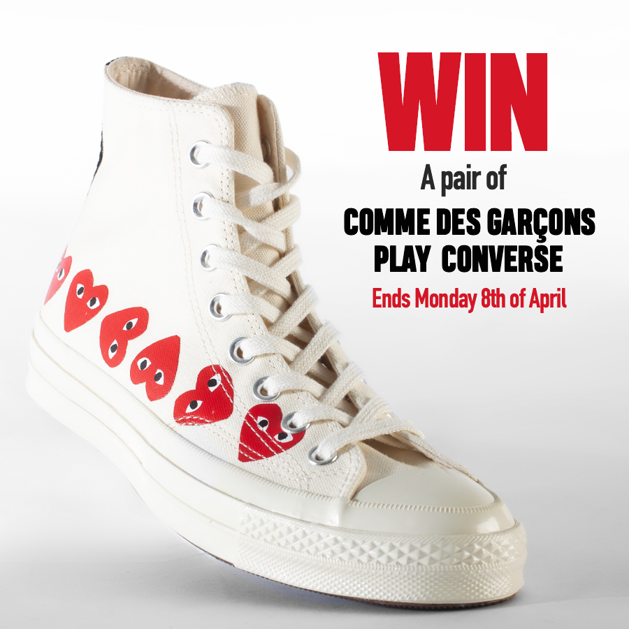 Competition! For your chance to #win a pair of <a href="/COMMEGARCONS/">COMME des GARÇONS</a> PLAY Converse simply follow us and comment your shoe size below.

Competition ends midnight Monday 8th April. Enter via Facebook, Instagram or Twitter. Good luck!

#Competition #WinItWednesday