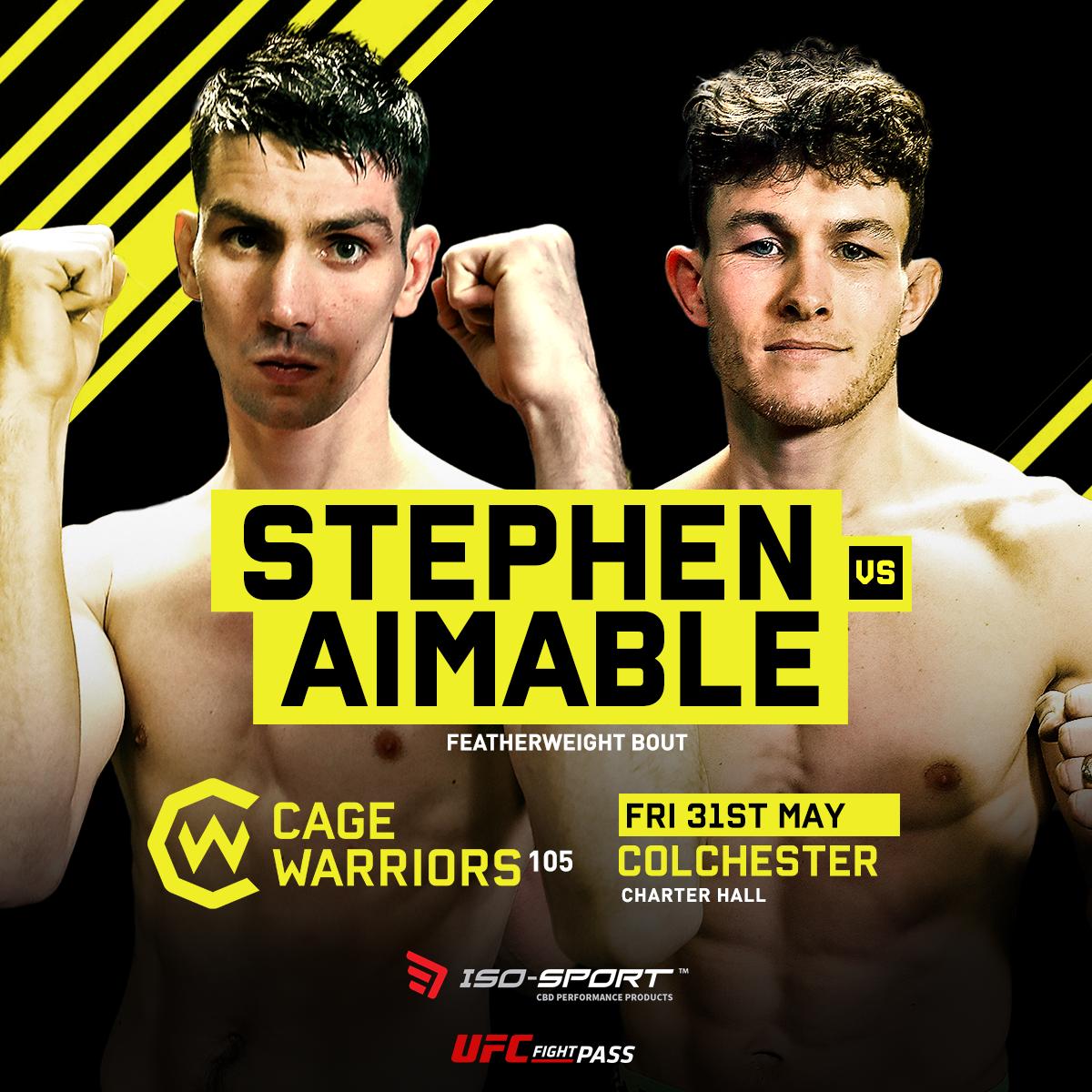 CageWarriors's tweet photo. 🚨 New fights just announced for Colchester!

Alexander Jacobsen vs Adam Boussif 
Alex Montagnani vs Mick Stanton 
Aidan Stephen vs Steve Aimable 

And MORE! 🔥🔥 Full details 👇🏼
https://t.co/5w26Gz7eR2 https://t.co/kK1fgJD2eQ