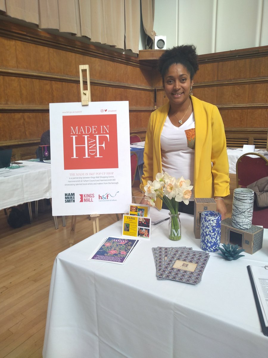 LBHF's tweet photo. We have lots of local brilliant businesses here this afternoon taking advantage of the business-boosting event. Pop down to Hammersmith Town Hall. Event is on until 5pm. #HFMB2019 https://t.co/6tfT9kVciS