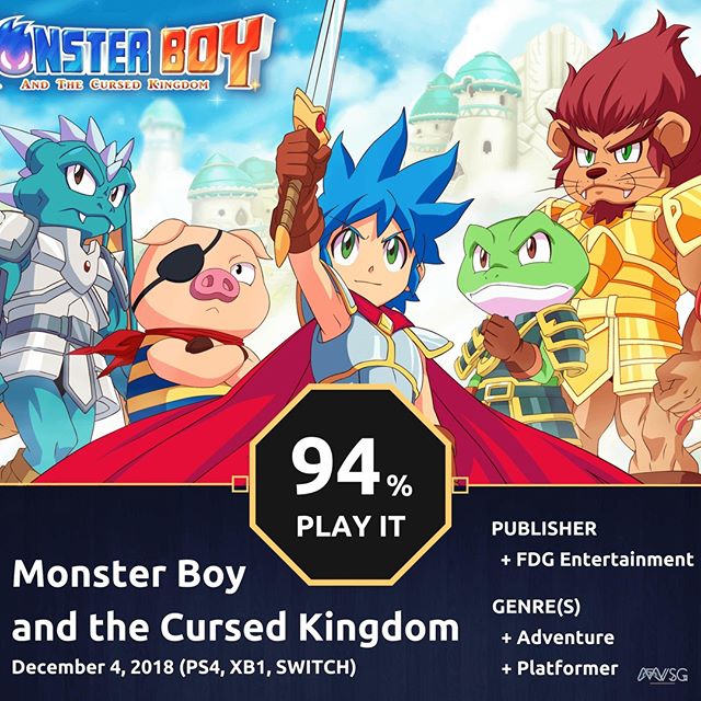NotoriousJnX's tweet photo. Reposting @verticalslicegames:
Critics Consensus on Monster Boy and the Cursed Kingdom: PLAY IT (#MetaMeter - 92% of critics recommend). Score based on 25 aggregated reviews (Average Critic Score = 86/100).
.
Developer/ Publisher: Game Atelier (@gameatelier ) / FDG Entertainment https://t.co/XJQet8D0a1