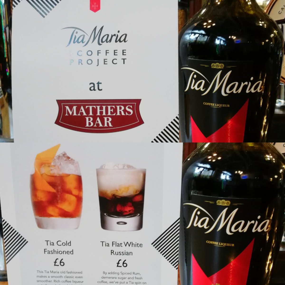 MathersWestEnd's tweet photo. For the month of April we have these delicious cocktails for you to choose from! Working closely with @tiamariadrink along with the #TiaMariaCoffeeProject #cocktail #tiamaria #Drinks https://t.co/geSH1MmcIU