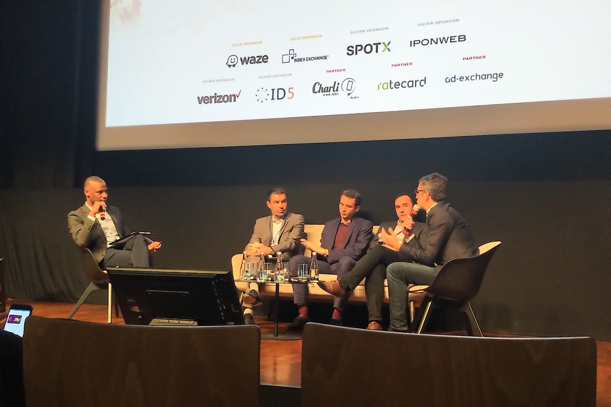 SpotX's tweet photo. 'The value chain is demanding #transparency,' @fabmag from Alliance Gravity Data Media explains at #atsp19 in conversation with @Juvillier @3W_relevanC @IPONWEB and @JNJNews #ATSParis https://t.co/0wu1mS87dr