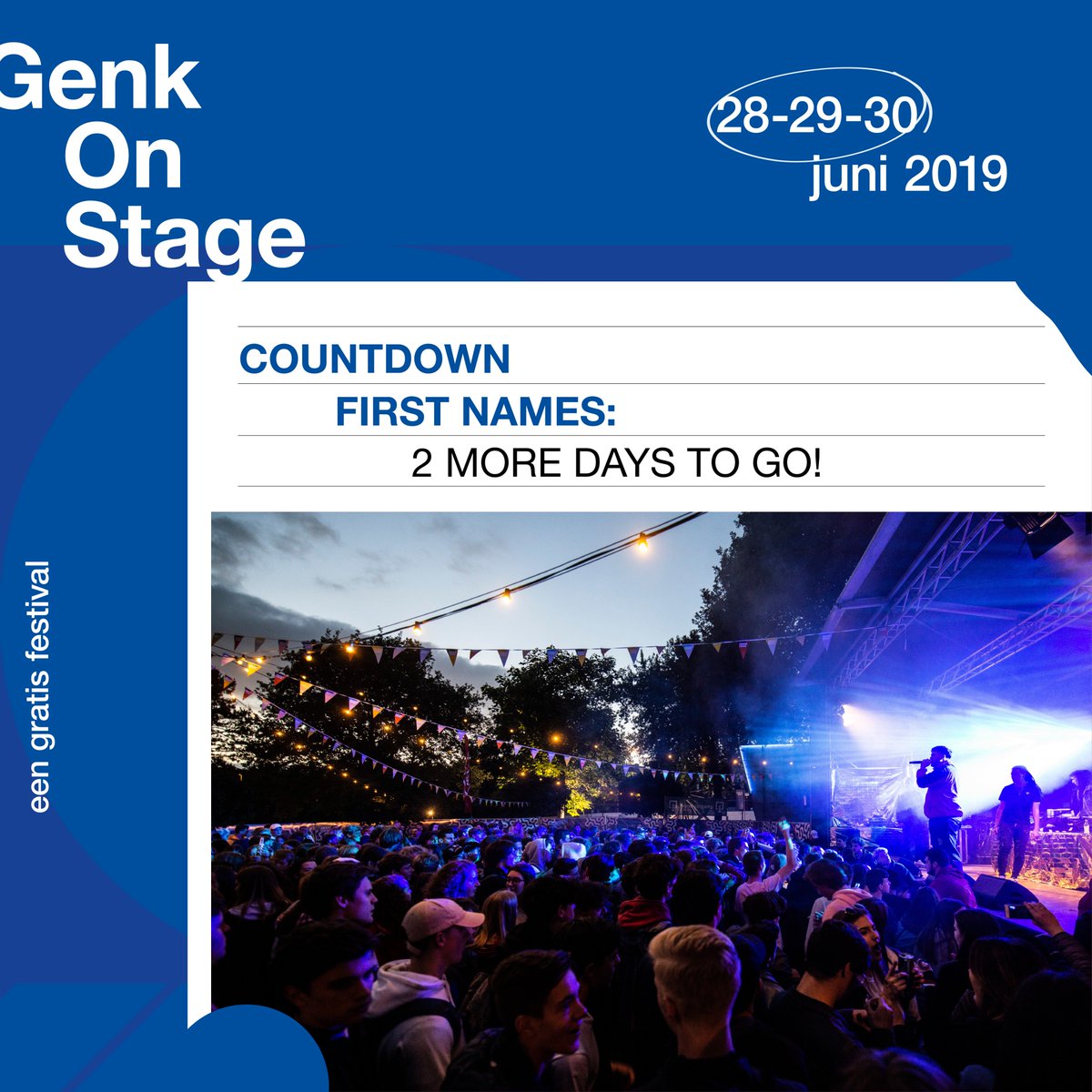 Halverwege de (werk)week, halverwege de countdown! Nog twee dagen tot we onze eerste namen voorstellen en het weekend inzetten met een knal 💥