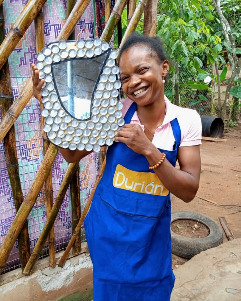 DurianNigeria's tweet photo. a reflection it is an art anyone could hang on a wall and admire.
.
.
We are proud of you Margaret β€π€
.
.
.
#Durian #DurianNigeria #MadInitiative #RuralIsCool #Development #Imafon #Community #TonyJoy #Art #Waste #To #Value #Enthusiasm #Smiles #Mirror #climatechange https://t.co/cXiAUQvpOR