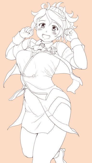 クリア記念で描いているスパロボTのラミィちゃん。今日は線画まで。 