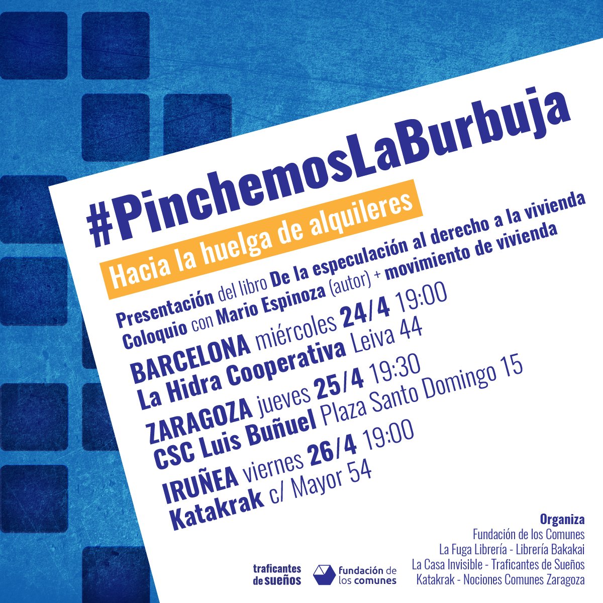 Dentro de #ESTAR el lunes 8, a las 19:30 en espacio LaBarqueta, c/ Vib Arragel8, <a href="/El_Moreno__/">Mario Espinoza Pino</a> co-autor de "De la especulación al derecho a la vivienda junto a activistas por el derecho a las vivienda con <a href="/Traficantes_Ed/">@traficantes-ed.bsky.social</a> y <a href="/TurismosqueoSVQ/">CACTUS #SevillaNoSeVende</a> #PinchemosLaBurbuja