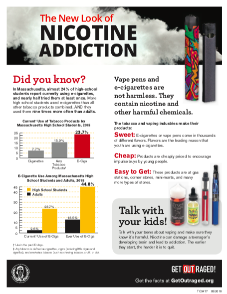 Miss last week's presentation on vaping?  Here is a quick fact sheet. Watch this page for the video of the presentation coming soon!